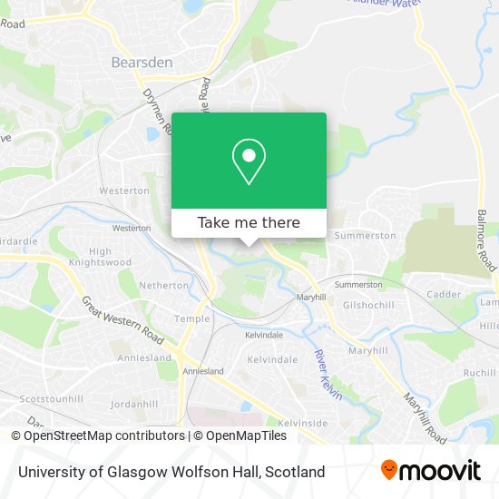 University of Glasgow Wolfson Hall map