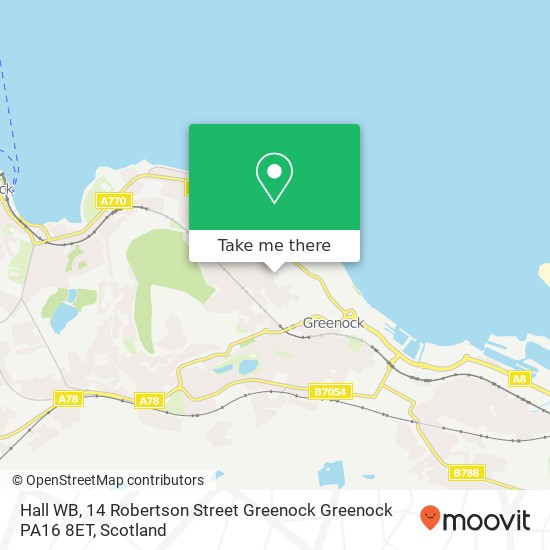 Hall WB, 14 Robertson Street Greenock Greenock PA16 8ET map