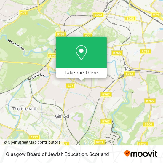 Glasgow Board of Jewish Education map