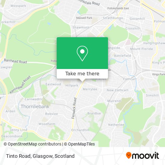 Tinto Road, Glasgow map