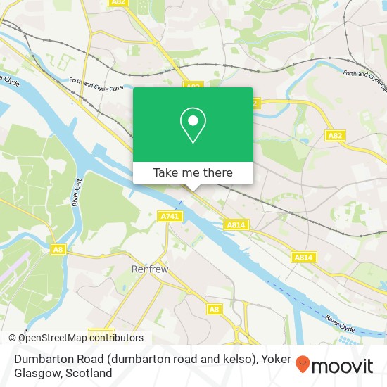 Dumbarton Road (dumbarton road and kelso), Yoker Glasgow map