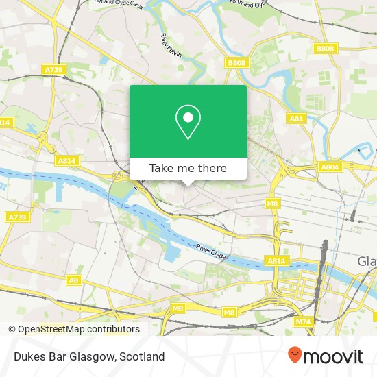 Dukes Bar Glasgow map