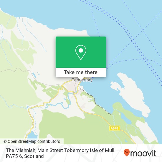 The Mishnish, Main Street Tobermory Isle of Mull PA75 6 map