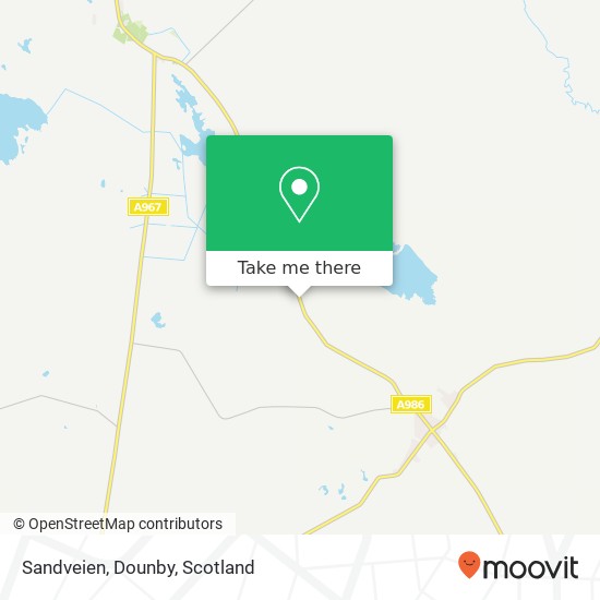 Sandveien, Dounby map