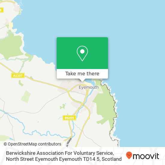 Berwickshire Association For Voluntary Service, North Street Eyemouth Eyemouth TD14 5 map