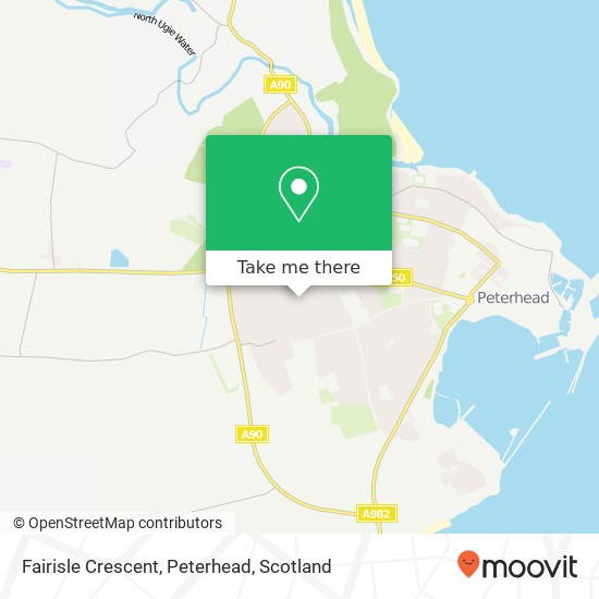 Fairisle Crescent, Peterhead map