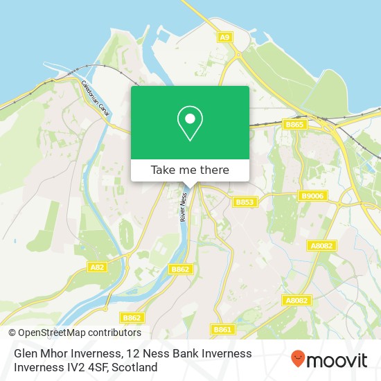 Glen Mhor Inverness, 12 Ness Bank Inverness Inverness IV2 4SF map