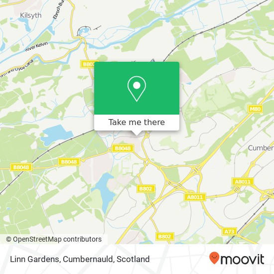 Linn Gardens, Cumbernauld map