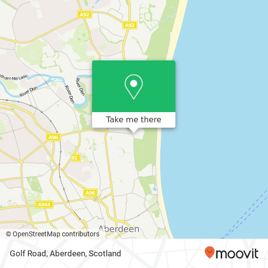 Golf Road, Aberdeen map