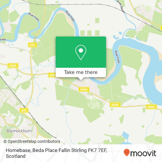 Homebase, Beda Place Fallin Stirling FK7 7EF map