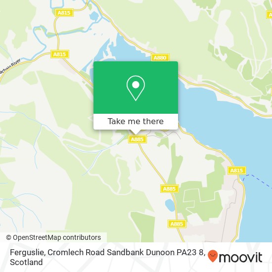 Ferguslie, Cromlech Road Sandbank Dunoon PA23 8 map