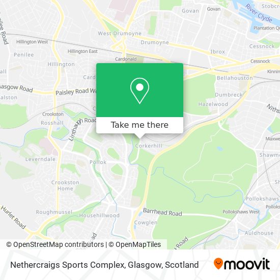 Nethercraigs Sports Complex, Glasgow map
