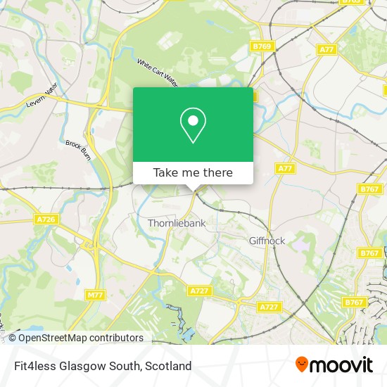 Fit4less Glasgow South map