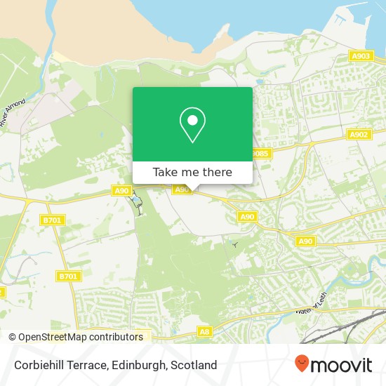 Corbiehill Terrace, Edinburgh map
