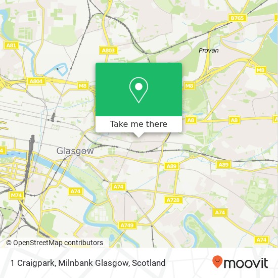 1 Craigpark, Milnbank Glasgow map