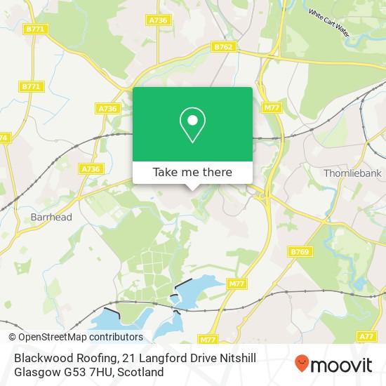 Blackwood Roofing, 21 Langford Drive Nitshill Glasgow G53 7HU map