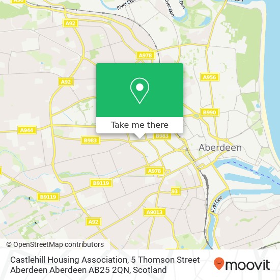 Castlehill Housing Association, 5 Thomson Street Aberdeen Aberdeen AB25 2QN map