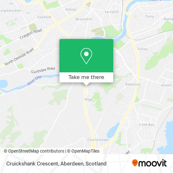 Cruickshank Crescent, Aberdeen map