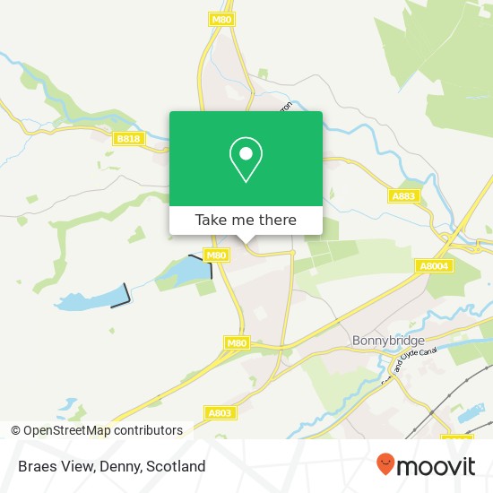 Braes View, Denny map