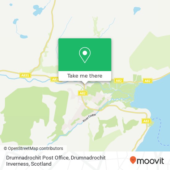 Drumnadrochit Post Office, Drumnadrochit Inverness map