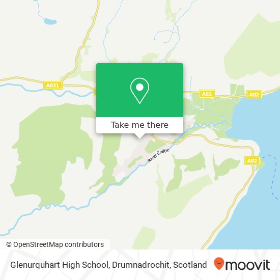 Glenurquhart High School, Drumnadrochit map