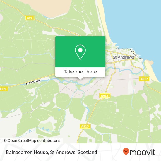 Balnacarron House, St Andrews map