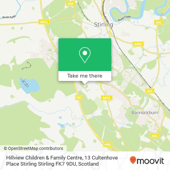 Hillview Children & Family Centre, 13 Cultenhove Place Stirling Stirling FK7 9DU map