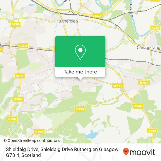 Shieldaig Drive, Shieldaig Drive Rutherglen Glasgow G73 4 map