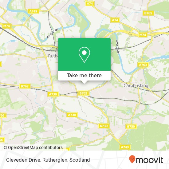 Cleveden Drive, Rutherglen map