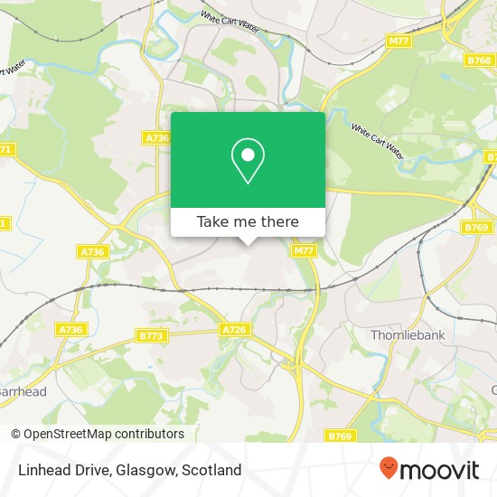 Linhead Drive, Glasgow map