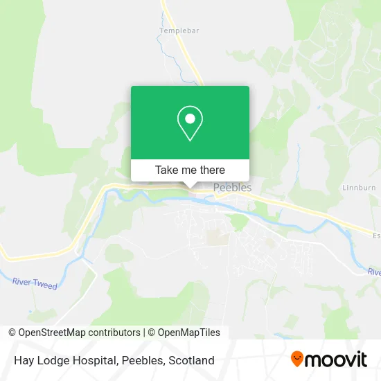 Hay Lodge Hospital, Peebles map