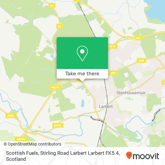 Scottish Fuels, Stirling Road Larbert Larbert FK5 4 map