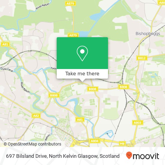 697 Bilsland Drive, North Kelvin Glasgow map