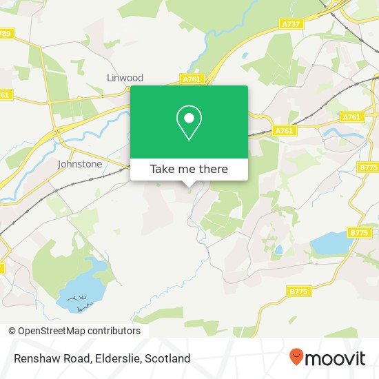 Renshaw Road, Elderslie map