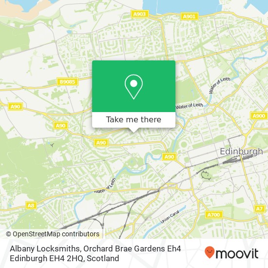 Albany Locksmiths, Orchard Brae Gardens Eh4 Edinburgh EH4 2HQ map