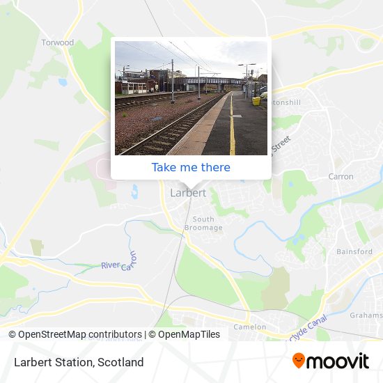 Larbert Station map