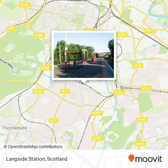 Langside Station map
