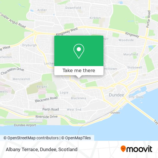 Albany Terrace, Dundee map
