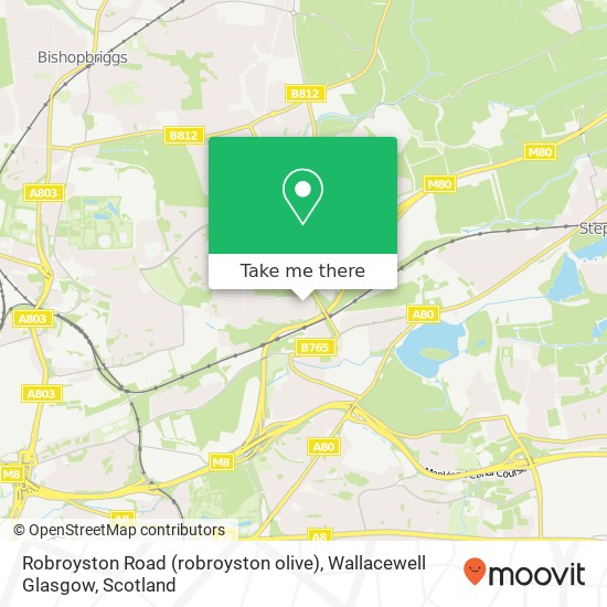 Robroyston Road (robroyston olive), Wallacewell Glasgow map