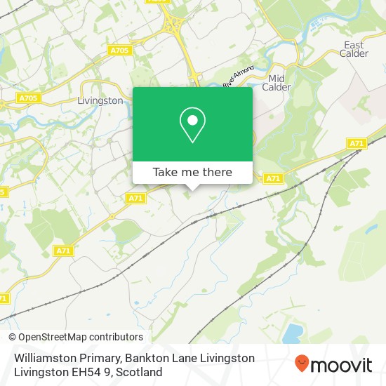 Williamston Primary, Bankton Lane Livingston Livingston EH54 9 map