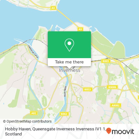 Hobby Haven, Queensgate Inverness Inverness IV1 1 map