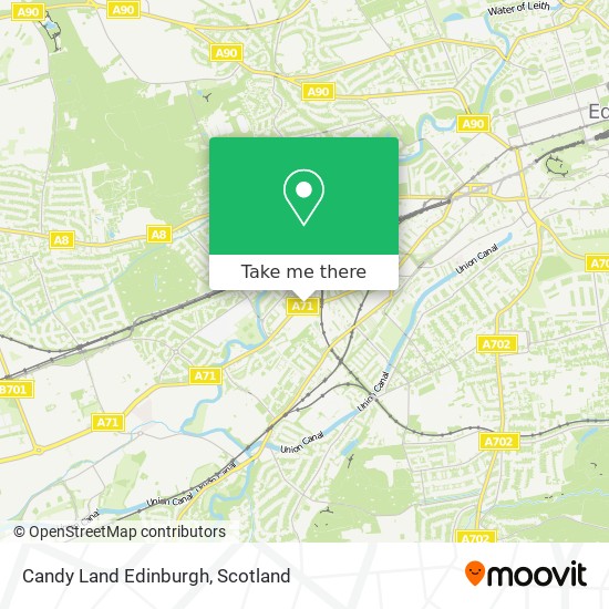 Candy Land Edinburgh map