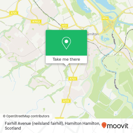 Fairhill Avenue (neilsland fairhill), Hamilton Hamilton map