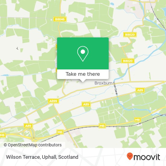 Wilson Terrace, Uphall map