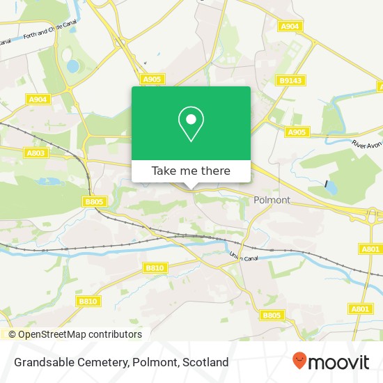 Grandsable Cemetery, Polmont map