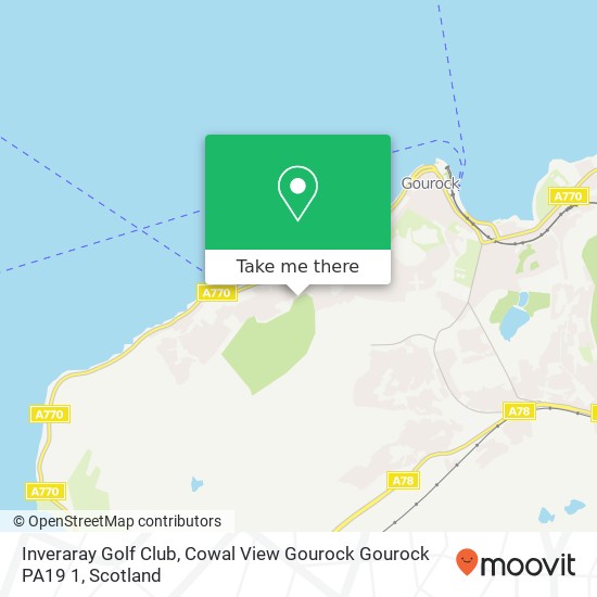 Inveraray Golf Club, Cowal View Gourock Gourock PA19 1 map
