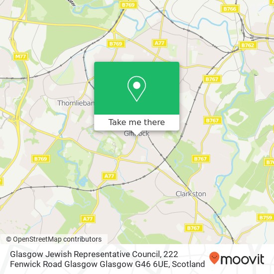 Glasgow Jewish Representative Council, 222 Fenwick Road Glasgow Glasgow G46 6UE map