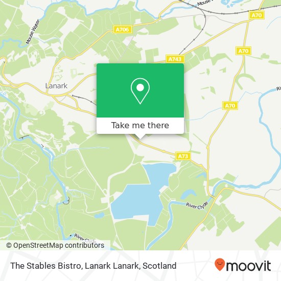 The Stables Bistro, Lanark Lanark map