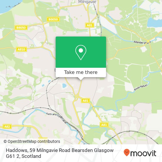 Haddows, 59 Milngavie Road Bearsden Glasgow G61 2 map