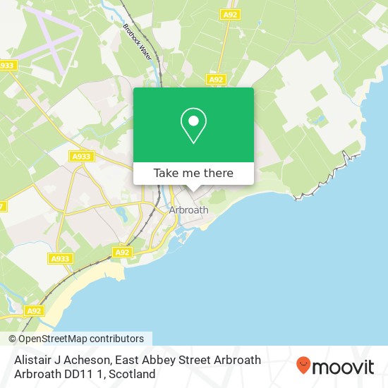Alistair J Acheson, East Abbey Street Arbroath Arbroath DD11 1 map
